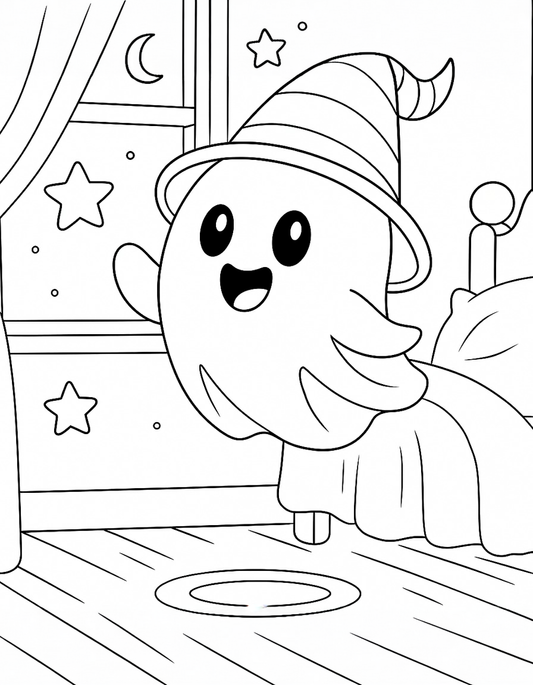 (FREE) Coloring page BooWoo At Night