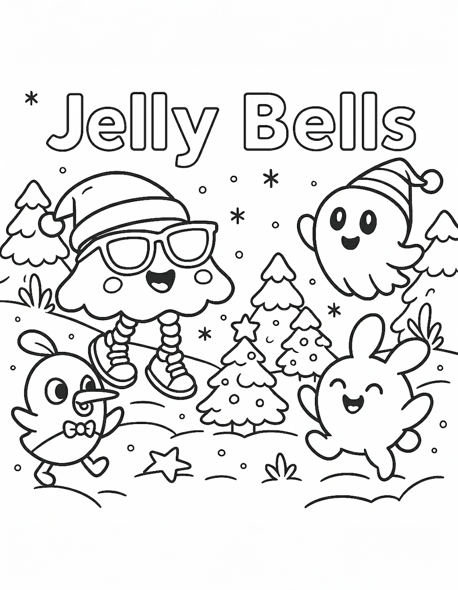 (FREE) Coloring page Jelly Bells