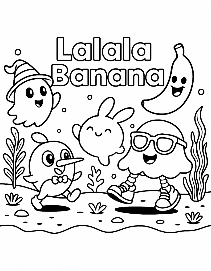(FREE) Coloring page Lalala Banana