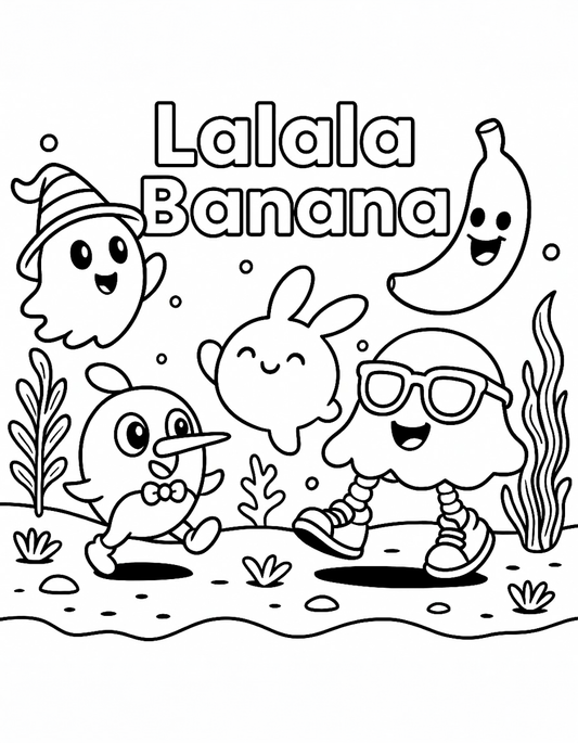 (FREE) Coloring page Lalala Banana